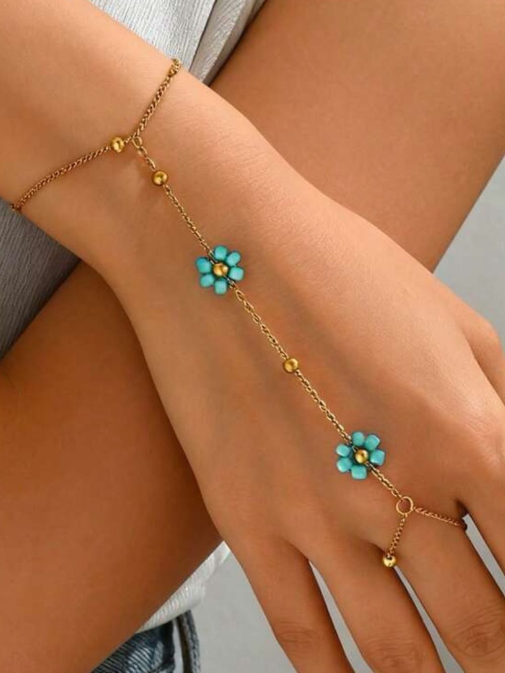 Flower hand chain #2753